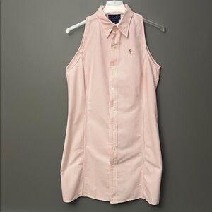 Ralph Lauren Pink Striped Sleeveless Dress